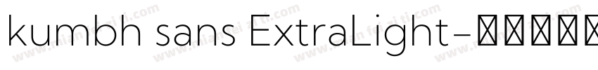 kumbh sans ExtraLight字体转换